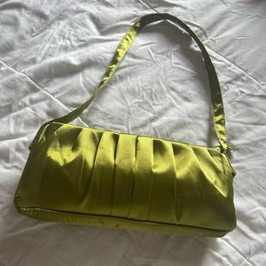 Green Satin-Like Handbag